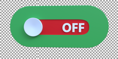 3d on off-button rendering for web, apps etc psd