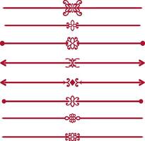 Set of decorative divider elements. Border florish collection. vector