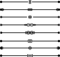Set of decorative divider elements. Border florish collection. vector