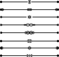 conjunto de decorativo divisor elementos. frontera florecer recopilación. vector