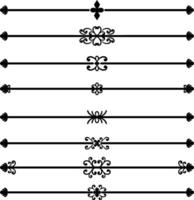 conjunto de decorativo divisor elementos. frontera florecer recopilación. vector