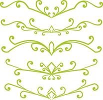 Set of decorative divider elements. Border florish collection. vector