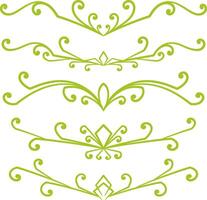 Set of decorative divider elements. Border florish collection. vector