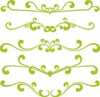 Set of decorative divider elements. Border florish collection. vector