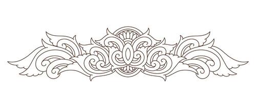 Line art Classic vintage elements ornament frame vector