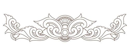 Line art Classic vintage elements ornament frame vector