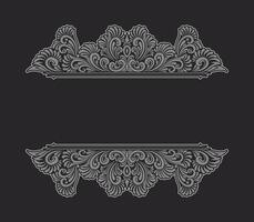 Ornament floral design element for frame, border, and wedding with vintage style vector