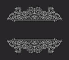 Ornament floral design element for frame, border, and wedding with vintage style vector