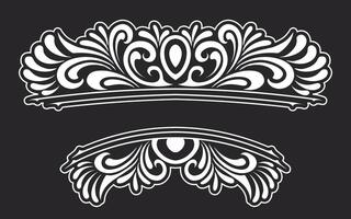 Ornament floral design element for frame, border, and wedding with vintage style vector