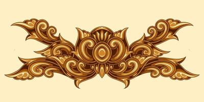 Beautiful carved decorative ornaments design for elements vector