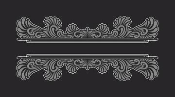 Ornament floral design element for frame, border, and wedding with vintage style vector