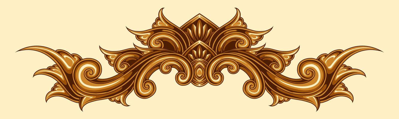 Beautiful carved decorative ornaments design for elements