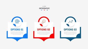 Tres paso infografía etiqueta diseño modelo con línea iconos proceso pasos diagrama, presentaciones, flujo de trabajo disposición, bandera, fluir cuadro, informacion grafico ilustración. vector