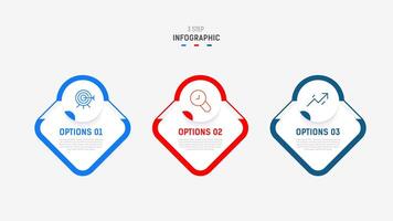 Three Step Infographic label design template with line icons. process steps diagram, presentations, workflow layout, banner, flow chart, info graph illustration. vector