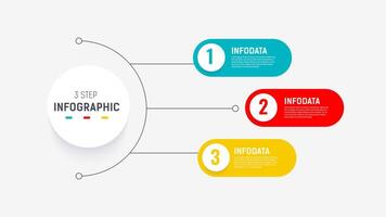 Tres paso infografía etiqueta diseño modelo con línea iconos proceso pasos diagrama, presentaciones, flujo de trabajo disposición, bandera, fluir cuadro, informacion grafico ilustración. vector