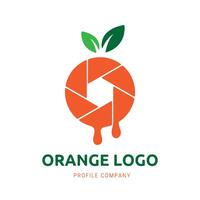 naranja logo diseño para marca empresa o identidad vector