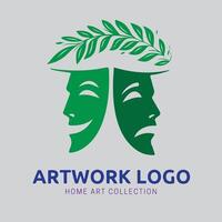 Art studio logo design for club or community vector