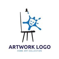 Art studio logo design for club or community vector