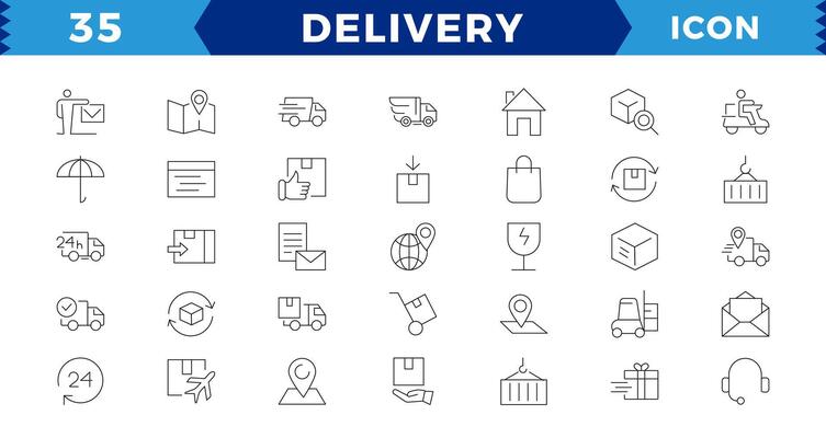 Success and Growth Editable pixel perfect Icons set.