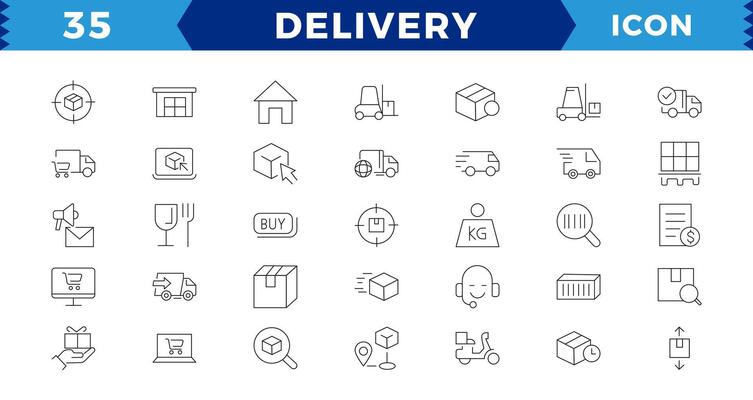 Success and Growth Editable Icons set.