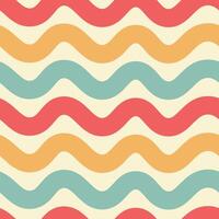 Abstract vintage wavy seamless pattern vector