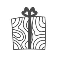 Gift box cartoon doodle symbol vector