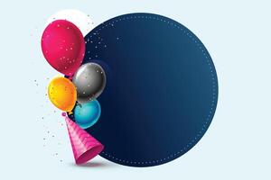 Happy holiday background with bright multicollor balloons. Raster version. vector