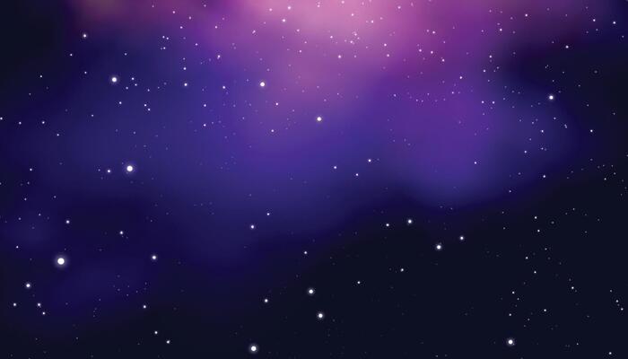Starry night sky space seamless pattern. Galaxy shiny stars background, fabric seamless print or textile background. Wrapping paper space pattern or wallpaper with comet, glowing constellations