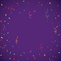 Celebration background with confetti and ribbons. illustration. vector