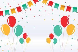 Happy holiday background with bright multicollor balloons. Raster version. vector