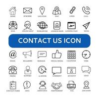 Outline web icons set, Contact us vector