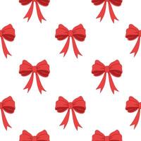 Seamless pattern with red bows on a white background. graphics. vector