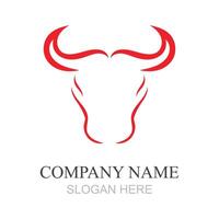 Bull head logo design,Creative bull horns symbol illustration vector