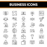 business icons, business pack, business icon pack vector