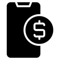 online payment glyph icon vector