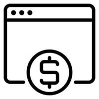 dollar line icon vector