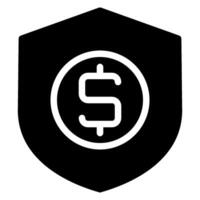 dollar glyph icon vector