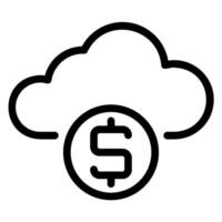 cloud storage line icon vector