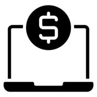 online payment glyph icon vector