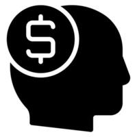 head glyph icon vector