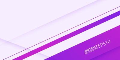 Purple gradient line geometric business banner square on white background design. Creative banner design with papercut shapes for template. Simple horizontal banner. Eps10 vector