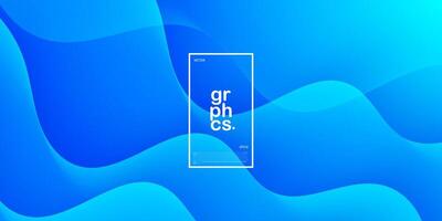 Cool gradient blue background with geometric wave and simple pattern elements. Colorful blue wave design. Simple elegant concept. Eps10 vector