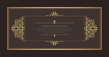Luxury calligraphy square ornament frame line vector