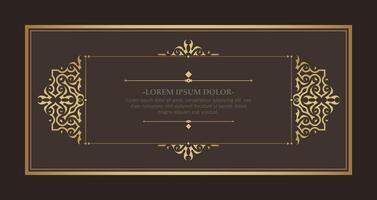 Luxury calligraphy square ornament frame line vector