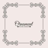 Flat decorative frame design background vector