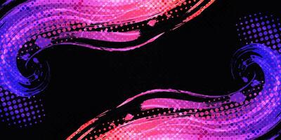 Colorful Gradient Brush Texture Background with Halftone Effect. Sport Background with Grunge Style vector
