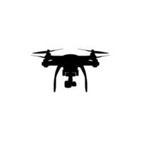 zumbido cámara o uav silueta, plano estilo, lata utilizar para Arte ilustración, aplicaciones, sitio web, pictograma, logo gramo, o gráfico diseño elemento vector