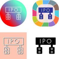 Ipo Icon Design vector