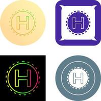 Helipad Icon Design vector