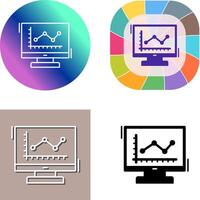 Line Chart Icon Design vector